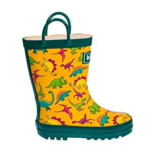 Children Rubber Rain Boots with Easy Handle Waterproof Outdoor Rubber Rain Boots for Kids