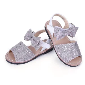 Children Sandals with Bow US Size Toddler Sandals Pink Beach Girls Sandals Kids Shoes A-KSG005-03P