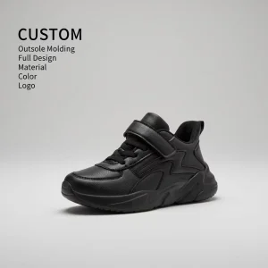 Children School Running Sneakers OEM ODM Custom PU Leather Casual Sports Shoes Tennis Sneakers for Boys and Girls