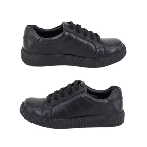 Children School Shoes Classic Genuine Leather Lace up Boy Student School Shoes Kids Black Shoes for School