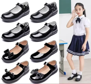 Children School Shoes Student Big Size 26 to 42 Leather Shoes 10 10 Quality Black School Shoes for Kids Girls