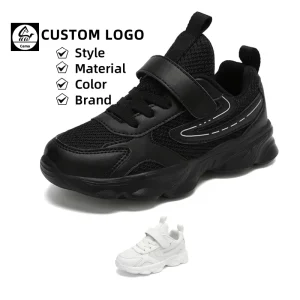 Children Shoes Kids Casual Sneakers Black Mesh Sports Shoes Boy Girls White Shoes School Running Tennis Sneaker