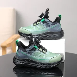 Children Shoes Kids Casual Sneakers Black PU Leather Sports Shoes for Boy Girls Shoes School Running Tennis Sneaker