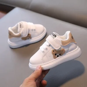 Children Shoes Toddler Baby Casual White Sport Leather Rubber Walking Shoes Kids Designer Sneakers