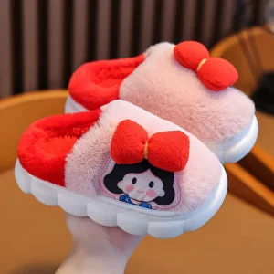 Children Shoes Winter Cartoon Soft Sole Home Keeping Warm Cotton Children Mother Slippers