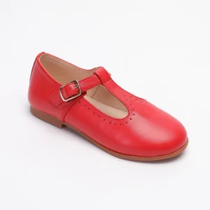 Children Shoes for Girls Rubber Sole Girls Red Mary Jane Party Outdoor Casual Shoes Kids Sweet Princess Shoe