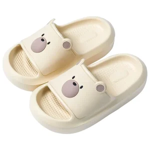 Children Slippers Cartoon Bear Home Shoes for Boy Girls Summer Flat Heel Soft Eva House Slippers Beach Child Kids Baby Slides