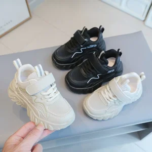 Children Sneakers All Seasons New Design Clunky Boy Sneaker Anti-slip Soft Soles Unisex Kids Outdoor Walking Shoes