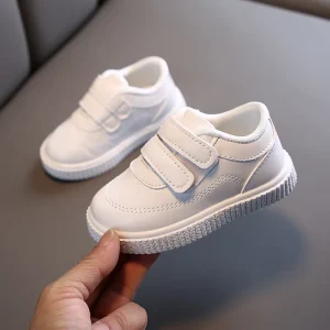 Children Sports Shoes Girls Boys Anti Slip Soft Bottom Sneakers Comfortable Toddler Outdoor Casual Flat Sports White Shoes