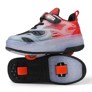 Children Sports Two Wheeled Led Light Walking Boys Roller Skate Shoes for Girls Kids Sneakers