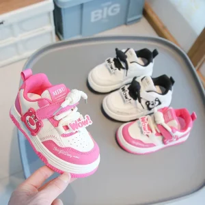 Children Spring New Primary School Sports Shoes Non slip PU Shoes for Girls and Boys Senior School Board Shoes