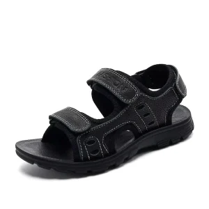 Children Summer Cowhide Leather Breathable Lightweight Anti Slip Beach Outdoor Fashion Sandals 28-39 for Kids