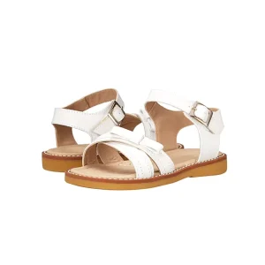 Children Summer Shoes White Leather Girl Kids Baby Flat Sandals