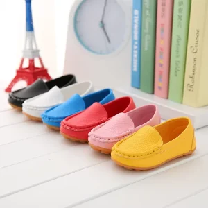 Children Various Styles Comfortable Boy Anti-slip Simple Versatile Casual Shoes Girl Loafers Genuine Leather Shoes