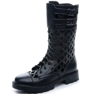 Children Versatile Fashion Non slip High Breathable Boots With Pocket Zipper Toddler Kids Boy Girl Princess Mid Calf Denim Shoes