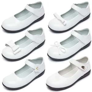 Children Wedding Dress Princess School Shoes Leather Kids Summer Bow knot Black Student Sandals Korean Fashion