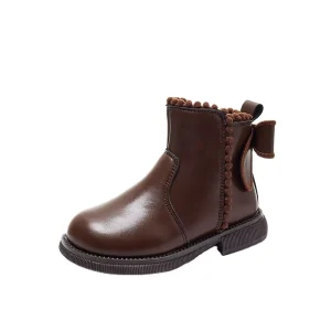 Children Winter Boots Kid Plush British Ankle Boots Kid Party Boot