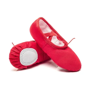 Children’S Girls Women Soft Soled Dance Stretch Canvas Ballet Shoes