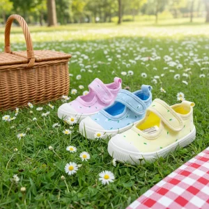 Children’s Anti-Slip Slip-On Walking Shoes with EVA Midsole Stretch Fabric Upper & Cotton Lining for Boys Girls