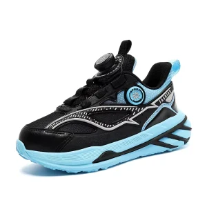 Children’s Basketball Shoes High Top Button Sneakers Mesh Upper Boys Girls Spring Autumn Summer Winter Outdoor Sport