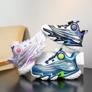 Children’s Basketball Shoes High Top Lace Boy’s Sneakers Little Kid Big Kid EVA Upper Stretch Fabric Mesh Autumn