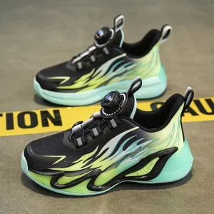 Children’s Basketball Shoes High Top Lace Boy’s Sneakers Little Kid Big Kid Stretch Fabric Mesh Mid top Rubber PVC TPR Midsole