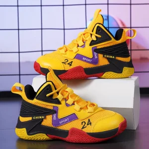 Children’s Basketball Shoes Mesh Breathable Non slip and Comfortable Children’s Sports Shoes Wear resistant Fashion Versatilekid