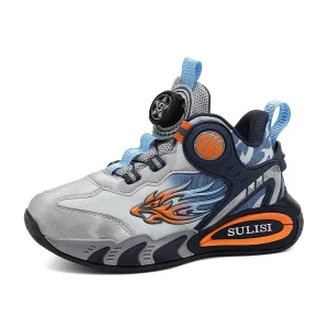 Children’s Basketball Shoes PU Leather Low top Mid Top Button Boy’s Girls’ Boots Sneakers Little Kid Big Kid Outdoor Fashion