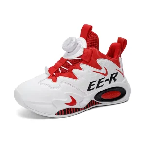 Children’s Basketball Shoes PU Leather Low-top Mid-Top Button Boy’s Girls’ Sneakers Little Kid Big Kid Outdoor Fashion