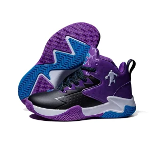 Children’s Basketball Shoes Spring Summer Non Slip Wear Resistant Ankle High Cartoon Pattern Sneakers Middle Older Children