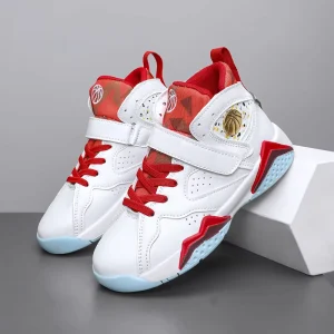 Children’s Basketball Sports Shoes Kids Boy Cotton Winter Outdoor Walking Shoe Kids Casual Running Padded Cotton Thermal Leisure