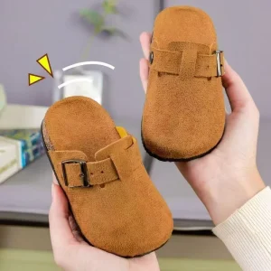 Children’s Birkens Ankle Slippers Spring Autumn Winter Thick PVC Outsole Closed toe Half for 1 6 Years