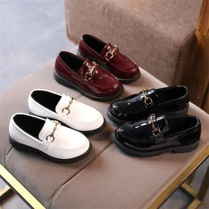 Children’s Black English Primary School Girls’ Soft-soled Show Shoes