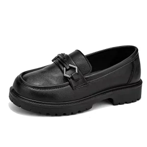 Children’s Black School Shoes Students Leather Shoes Polyurethane Bottom Wear resistant Comfortable Casual Shoes