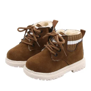 Children’s Boots Autumn Winter Children’s Cotton Shoes Flying Knitted Boy Boots Girls Snow Boots