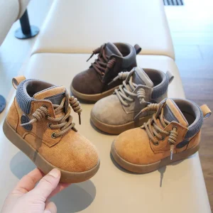 Children’s Boots Boys’ Sports Shoes High Top Girls’ Casual Board Soft Bottom Baby Shoes