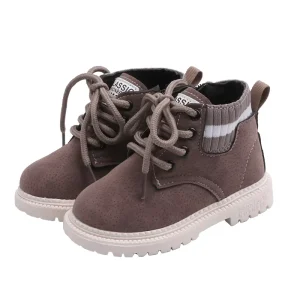 Children’s Boots Winter Warm and Thickened PU Leather Boots Short Snow Boots
