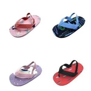 Children’s Boys Girls Slippers Flip Flops Shoes Kid Toddler Beach Baby EVA Upper Cotton Lining Anti Slip