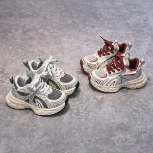 Children’s Boys Mesh Upper Athletic Sneakers Toddler Little Kid Running Shoes