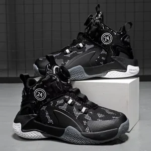 Children’s Boys’ Sports Shoes Rotating Buttons Spring and Autumn Boys School Running Shoes Basketball Shoes