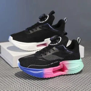 Children’s Breathable Lightweight Mesh Upper EVA Midsole Sport Running Shoes for Kids Four Seasons Use