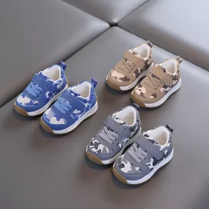 Children’s Camouflage Sneakers Suitable For Boys And Girls Ages 0 3 Unisex Style Blue