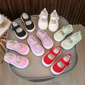 Children’s Canvas Shoes Unisex Outdoor Soft-soled Non-slip Casual Shoes Campus Breathable Canvas Shoes