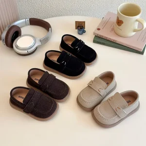 Children’s Casual Shoes Soft Sole Anti Skid Shock Absorbing Velcro Closure Kid Shoes Comfort Lightweight Slip on Walking Shoes