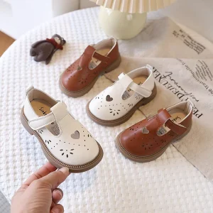 Children’s Casual Shoes With Holes Comfortable Girls Princess Shoes