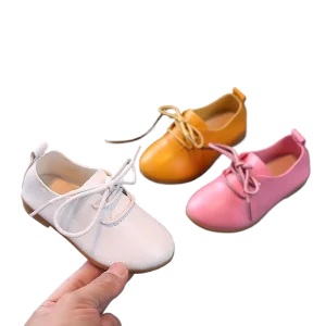 Children’s Casual Shoes for Boys Girls Toddlers Big Kids School Students White Flats Leather Classic Fashion Soft Lace up