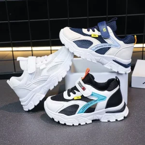 Children’s Casual Sneakers Breathable Mesh Upper Comfort Sports Shoes for Outdoor Basketball Running Boys Girls for Spring