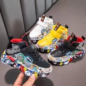 Children’s Casuaslipper Sandals Shoes Stretch Fabric Digital Printing OEM Rubber Kids Shoes 26 37