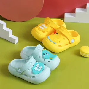 Children’s Cave Shoes Baotou Slippers Breathable Non slip Cute Wear Lightweight Soft Bottom Beach Sandals Slippers