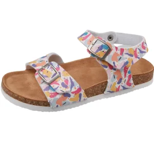 Children’s Cork Slides Supportive Breathable Leopard Girls’ Massage Deodorization Cork Foot Bed